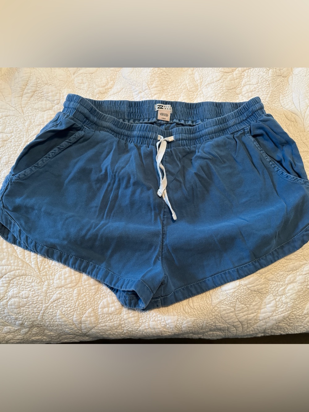 Billabong Women's Slate Blue Drawstring Athletic Shorts